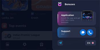 Download and install the 1win app